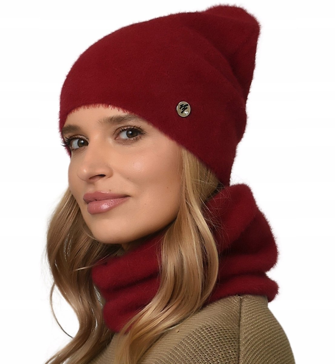 Alur - Vrouwen Winterset - Beanie - Sjaal - Burgund