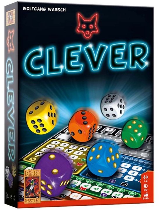 999 Games - Clever - Dobbelspel - Creëer kettingreacties door de juiste keuzes te maken - Gezelschapsspel - Familiespel - Strategiespel - Klein cadeautje