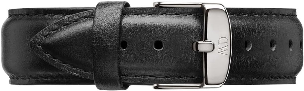 Klassieke Horlogeband - Italiaans Leer - Dagelijks Gebruik - Tijdloos Design - 20 mm - Zwart