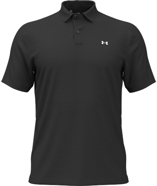 Zwart Under Armour T2G Pique Polo shirt met korte mouwen en logo.