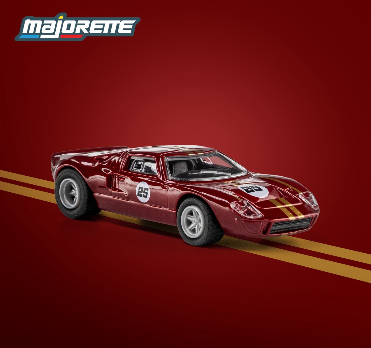 Ford GT40 MK1 '65, rood (Majorette Collection)