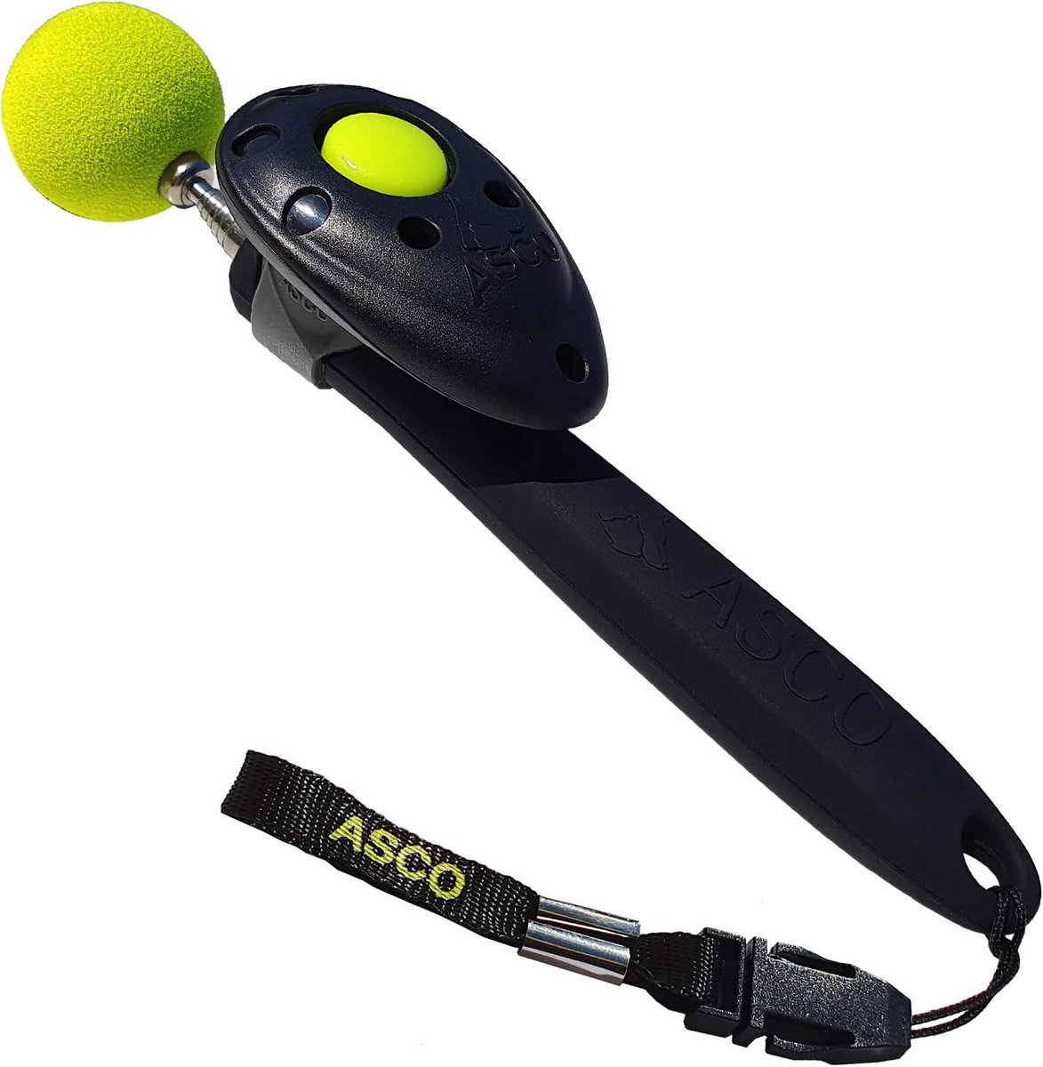 Doelstick met clicker - Telescopische stick - Hondentraining - Verwijderbare clicker - 17 x 3 x 3 cm - Zwart