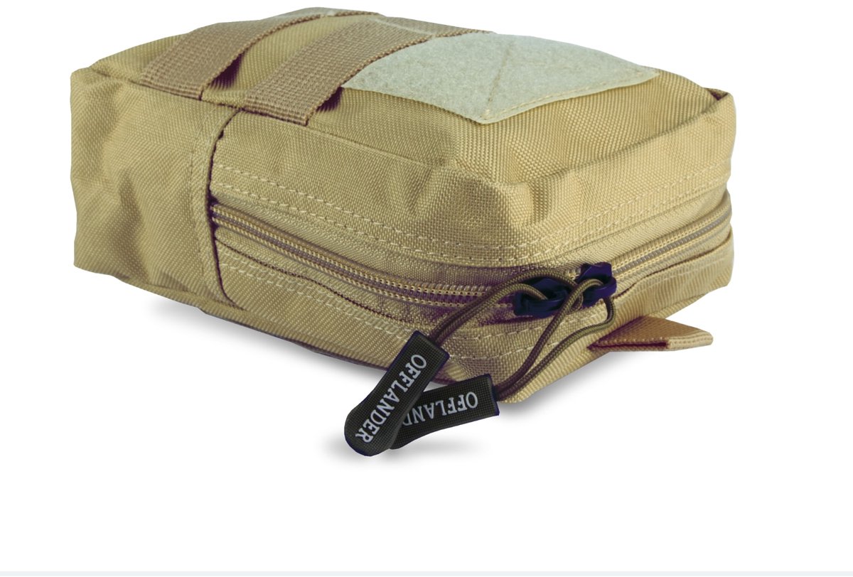 Offlander MOLLE - Tactische Universele Tas - Rits - Klittenband - Khaki