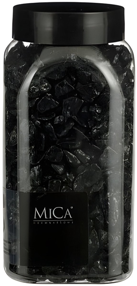 Zwarte Decoratie Steentjes 650ml - Mica Decorations