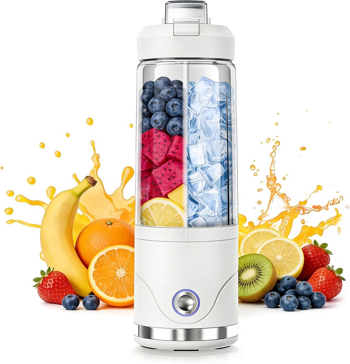 Draagbare Blender - Smoothie Maker - Snelle Drankjes Maken - USB-C Oplaadbaar - 650 ml - Wit