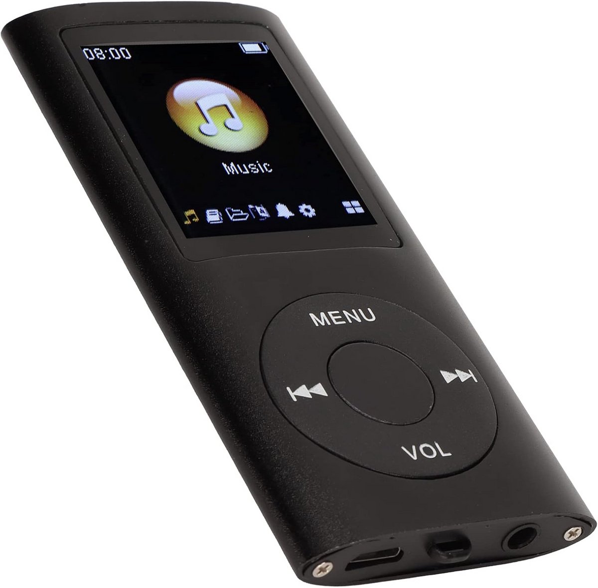Digitale Muziekspeler - MP4 Speler - Draagbare Audio - Met Ingebouwde Speaker - 1.8 Inch LCD - Zwart