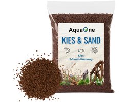 Aquariumgrind Bodemsubstraat - Kwartsgrind Decoratie - Aquascaping Ondergrond - Afgeronde Korrels - 2-3 mm - Bruin