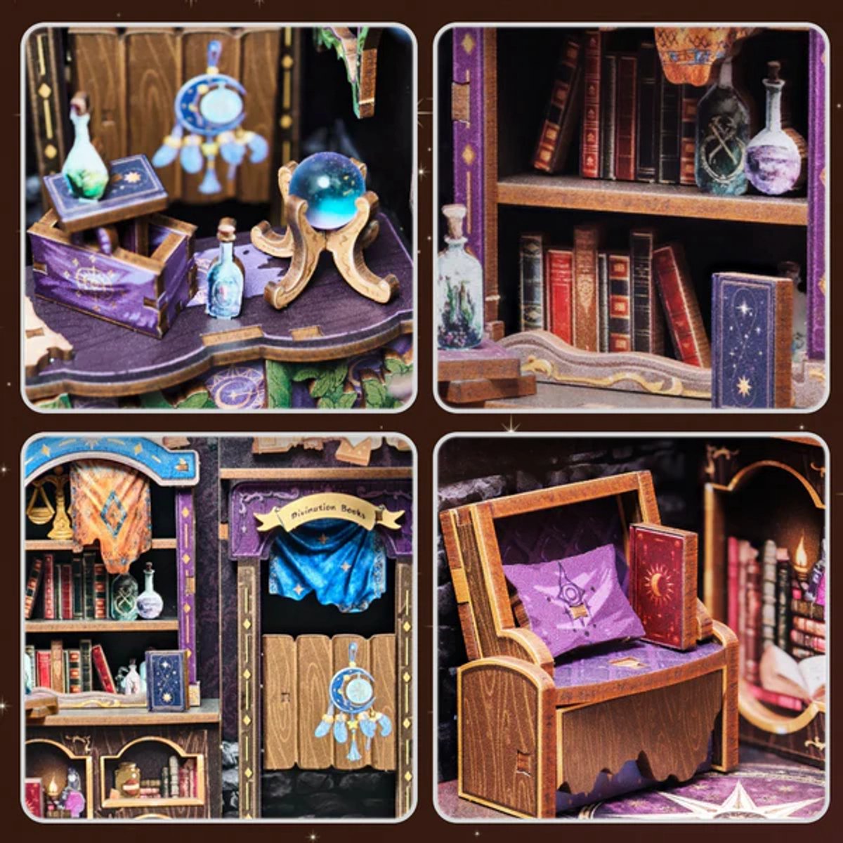 CuteBee Miniatuurhuisje - Modelbouw - Modelbouwpakket - 3D Houten Puzzel - DIY Bouwpakket Volwassenen - Constructiespeelgoed - The Astrology Bookshop — afbeelding 6