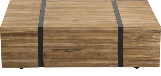 BELIANI GANDER - Salontafel - Lichte houtkleur - Teakhout