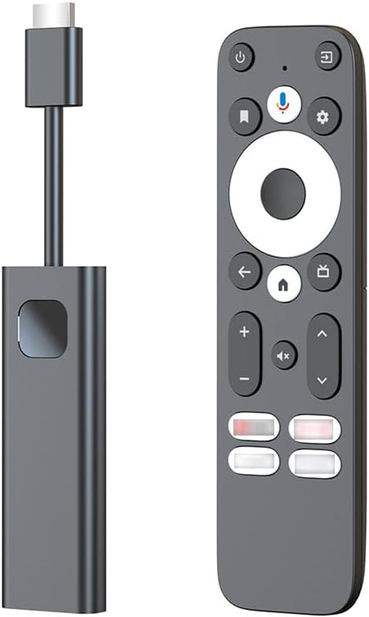 Smart TV Stick - Media Speler - Streamen Thuis - Android 11 Besturingssysteem - 7.77 x 3.06 cm - Zwart
