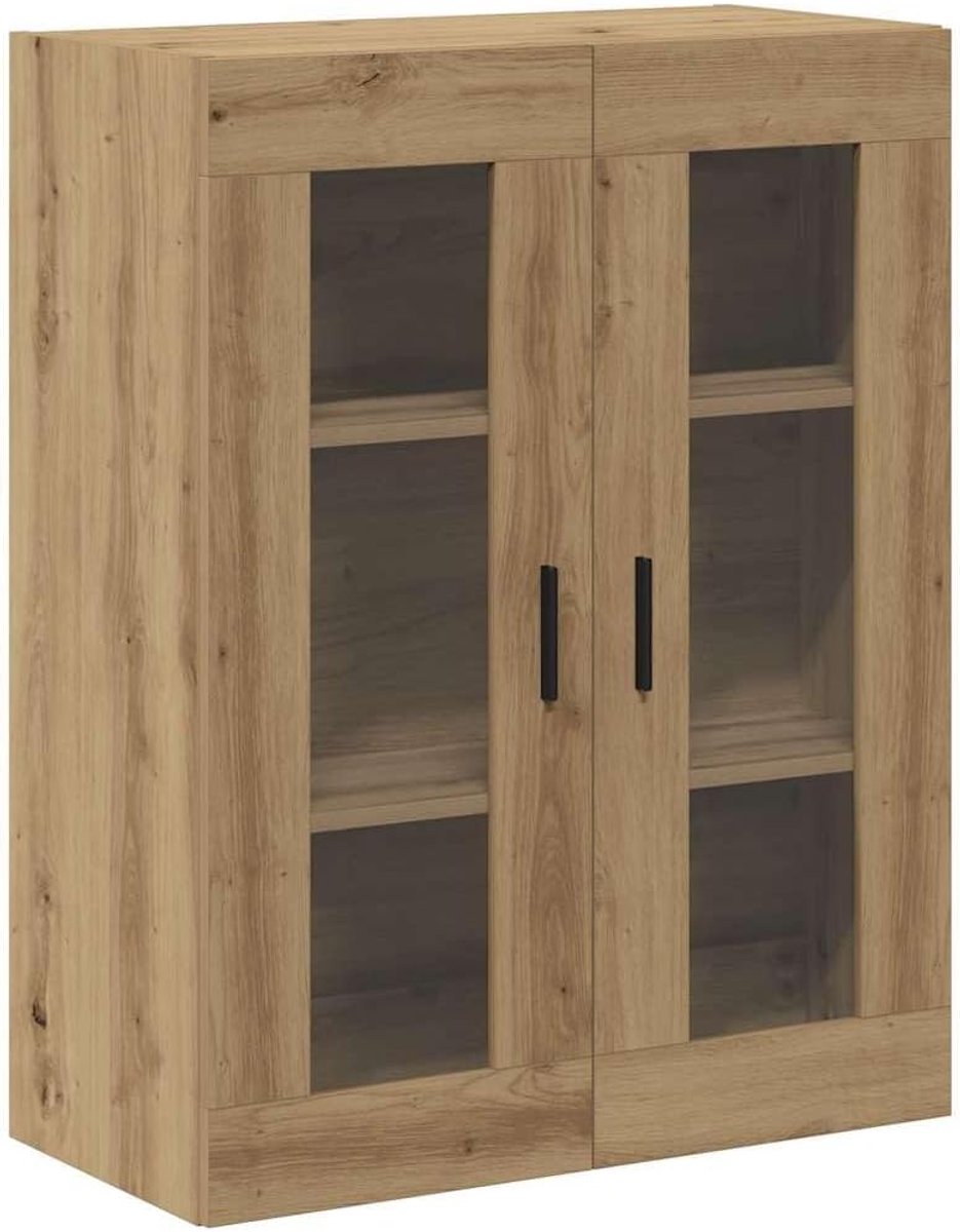 Wandkast - Hangend opbergmeubel - Keuken opbergen - Elegant ontwerp - 695x34x90 cm - Eikenkleurig