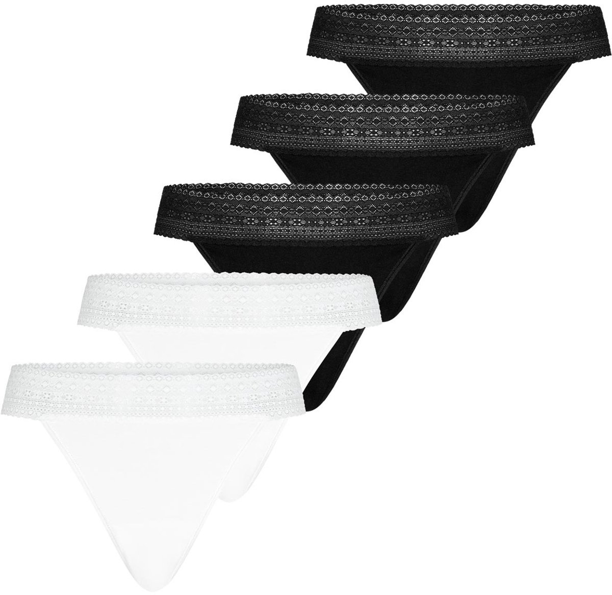Mey Dames string 5 pack Modal Lace