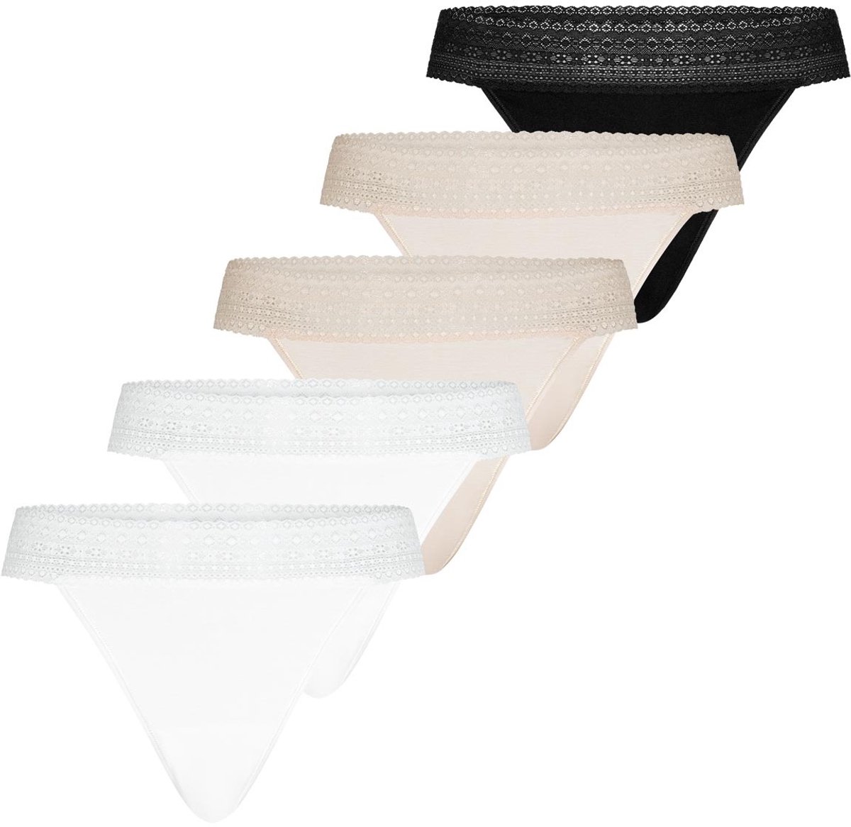 Mey Dames string 5 pack Modal Lace