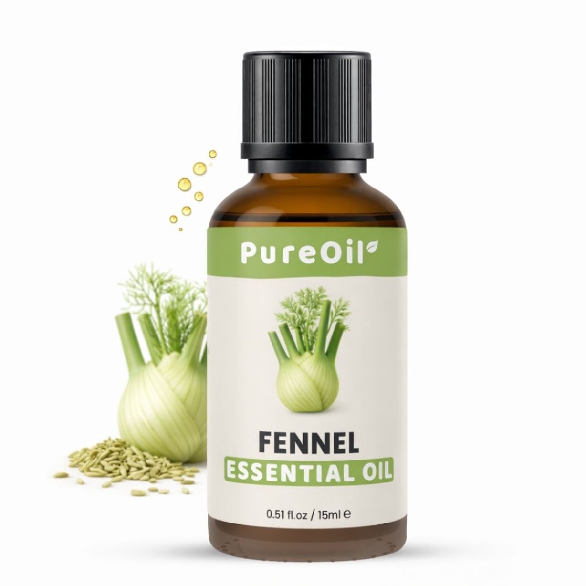 PureOil – Venkel Etherische Olie – 15ml – 100% Puur, Natuurlijk & Vegan – Voor Huid | Gezicht | Scalp | Diffuser | Aromatherapie