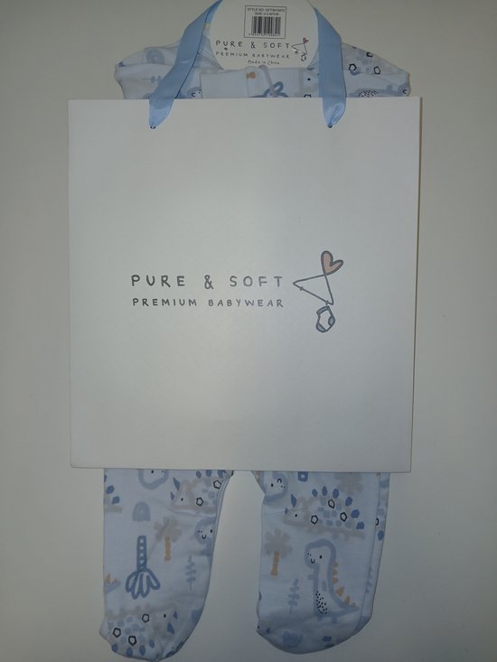 Pure & Soft - cadeauset baby - 7-delig - jongens - dino - maat 56 van Pure — afbeelding 2
