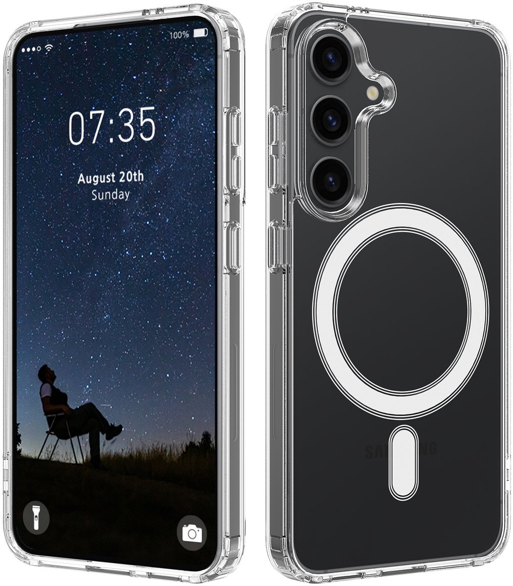 Casety Geschikt voor Samsung Galaxy S26 Plus magnetisch TPU backcover hoes - Transparant