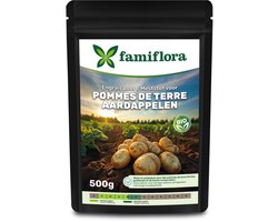 Famiflora meststof voor aardappelen - 500g - Dosering: 50-150g/m² - NPK 6-3-8 - Extra kalium voor stevige, lekkere aardappelen