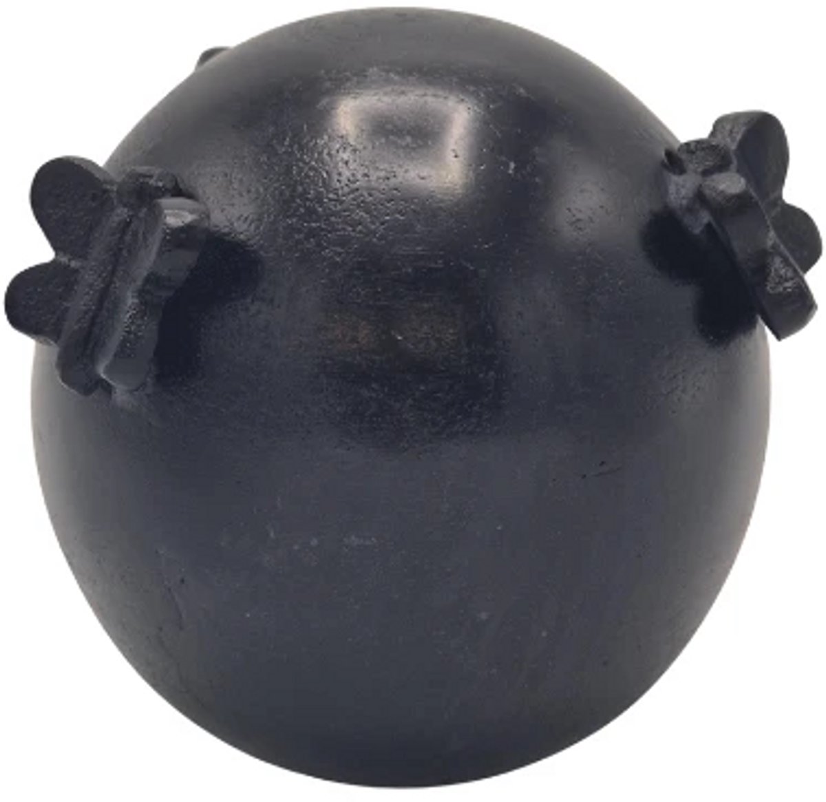 Urnenspecialist® - Urn bol met vlinders - Urn Vlinders - Urn Bol - As verwerking - 500ML - Zwart - Black