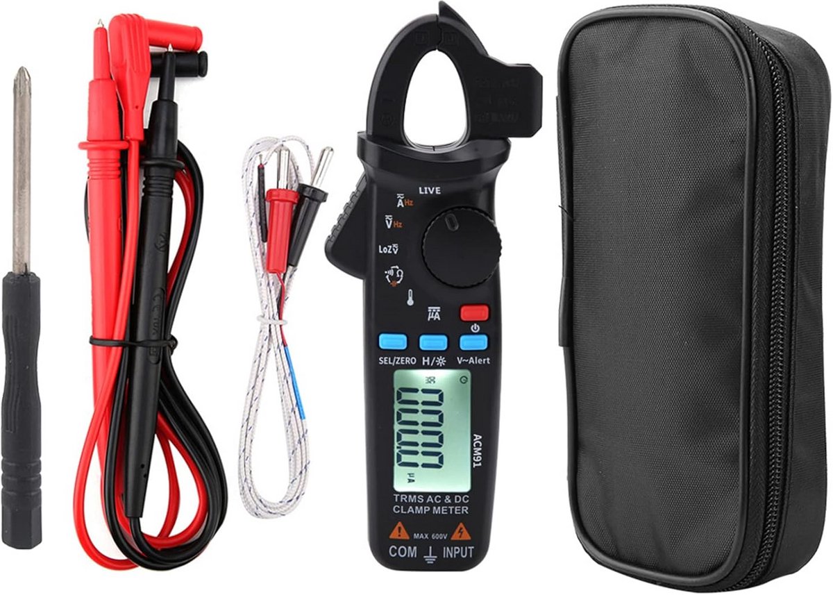 Digitale Stroomtang AC/DC True RMS met Lage Impedantie Tester