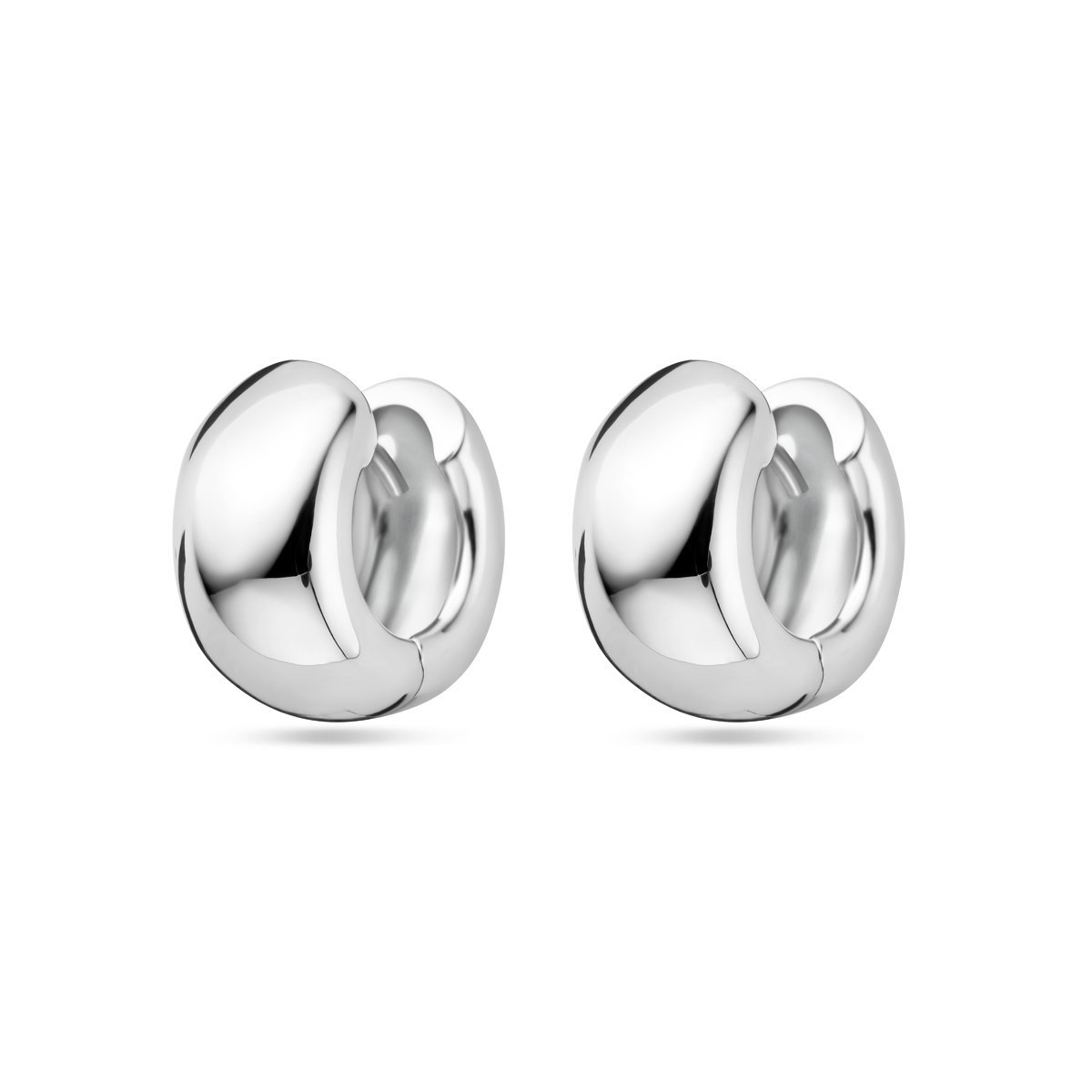 Zilver Gerhodineerd Klapoorringen 15 Mm 1339833