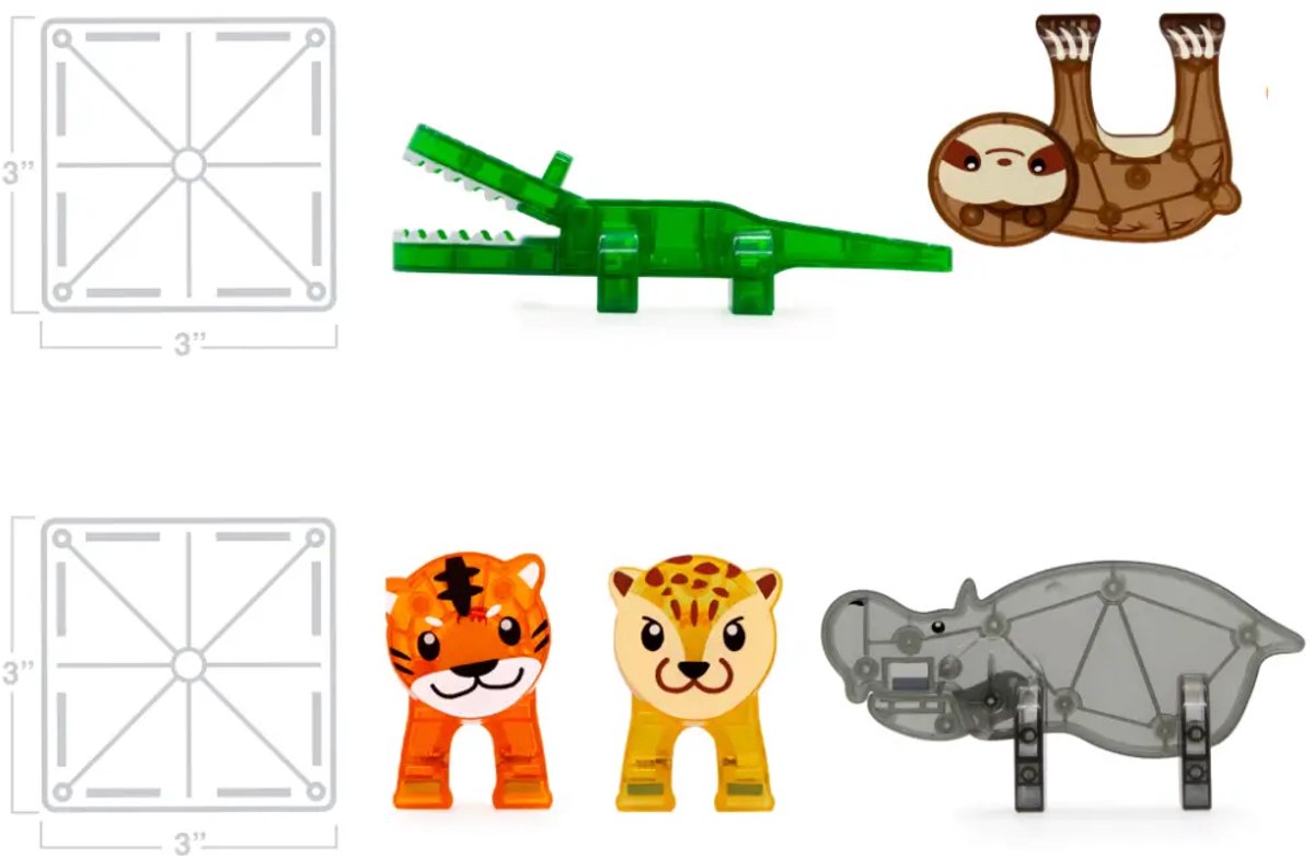 Magna-Tiles | Safari Animals 25 Stuks Set — afbeelding 19