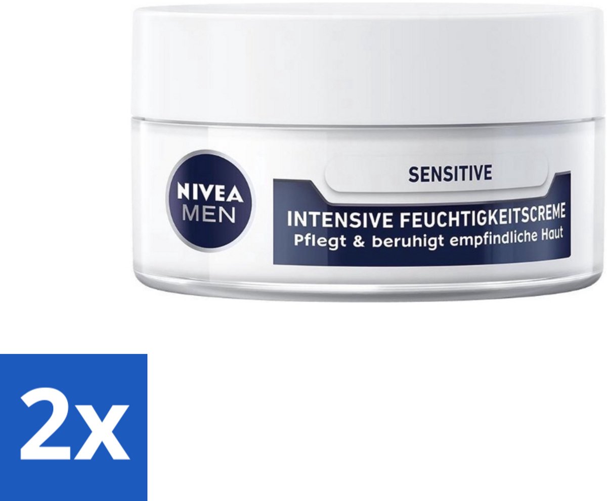 Nivea Men – Gezichtscrème – Sensitive Intensive – 50 ml - Voordeelverpakking - 2 stuks