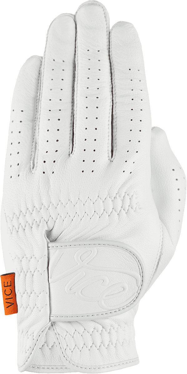 Vice Golf Pure Golfhandschoen – Rechterhand – Maat L – Wit – Premium Lamsleer – Optimale Grip & Comfort