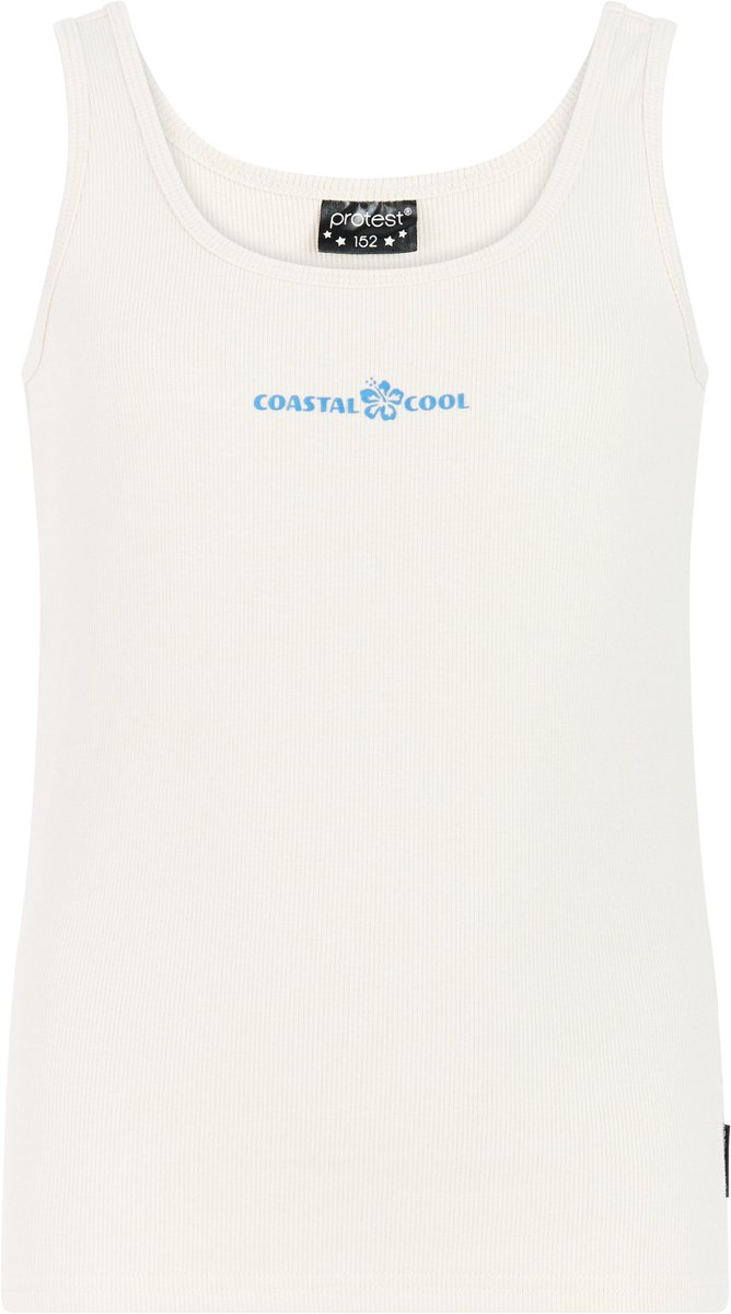 Protest PRTYica JR Singlet Meisjes Normale pasvorm Mouwloos Crème Kitoffwhite