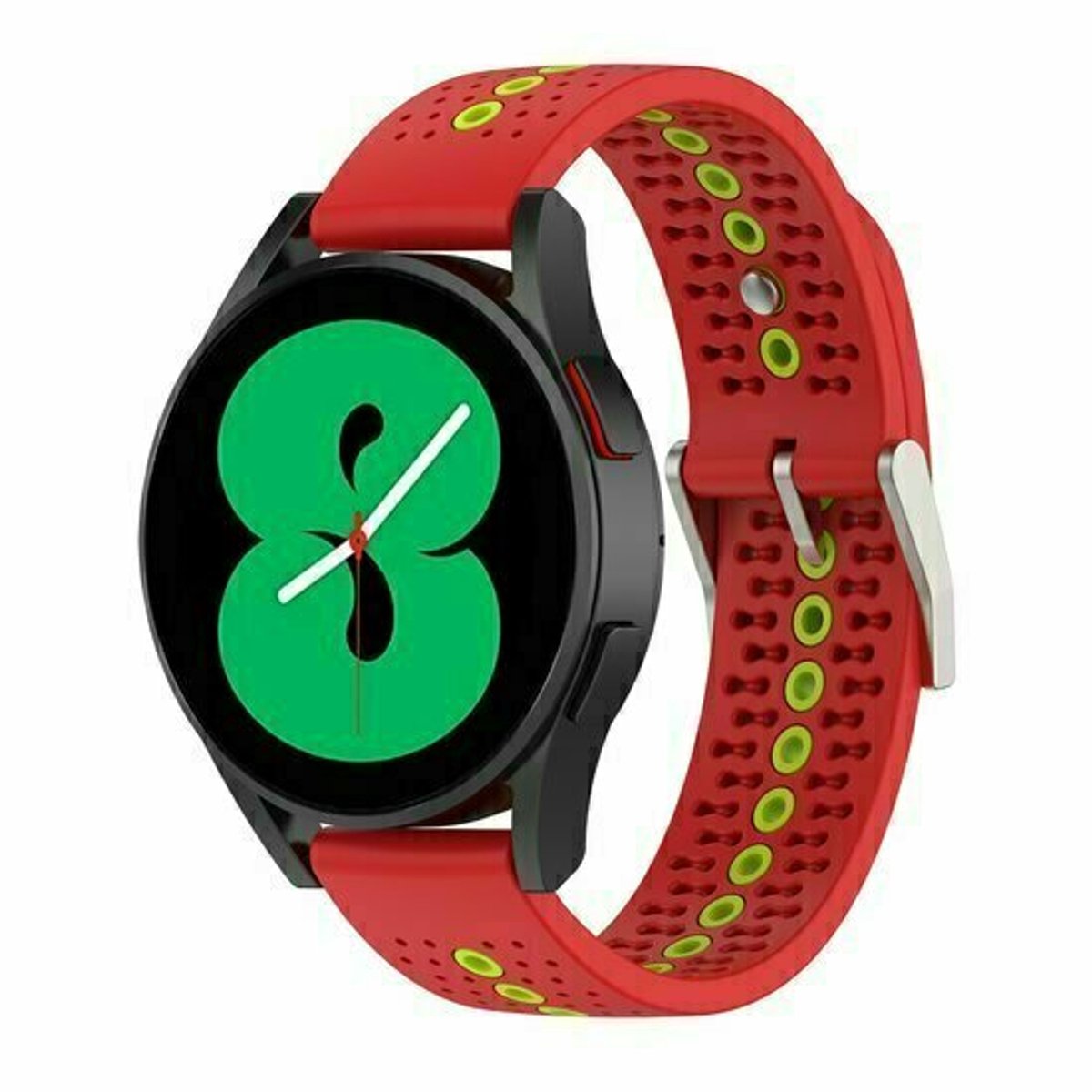 By Qubix - Dot Pattern siliconen bandje - Rood - geschikt voor Huawei Watch 5 - 46mm
