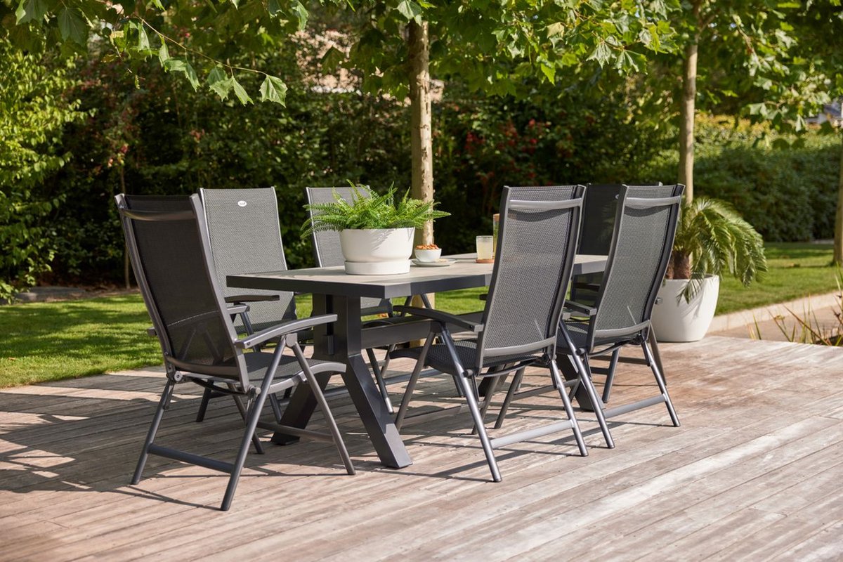 Hartman Set de 6 Salvatore chaise de jardin réglable