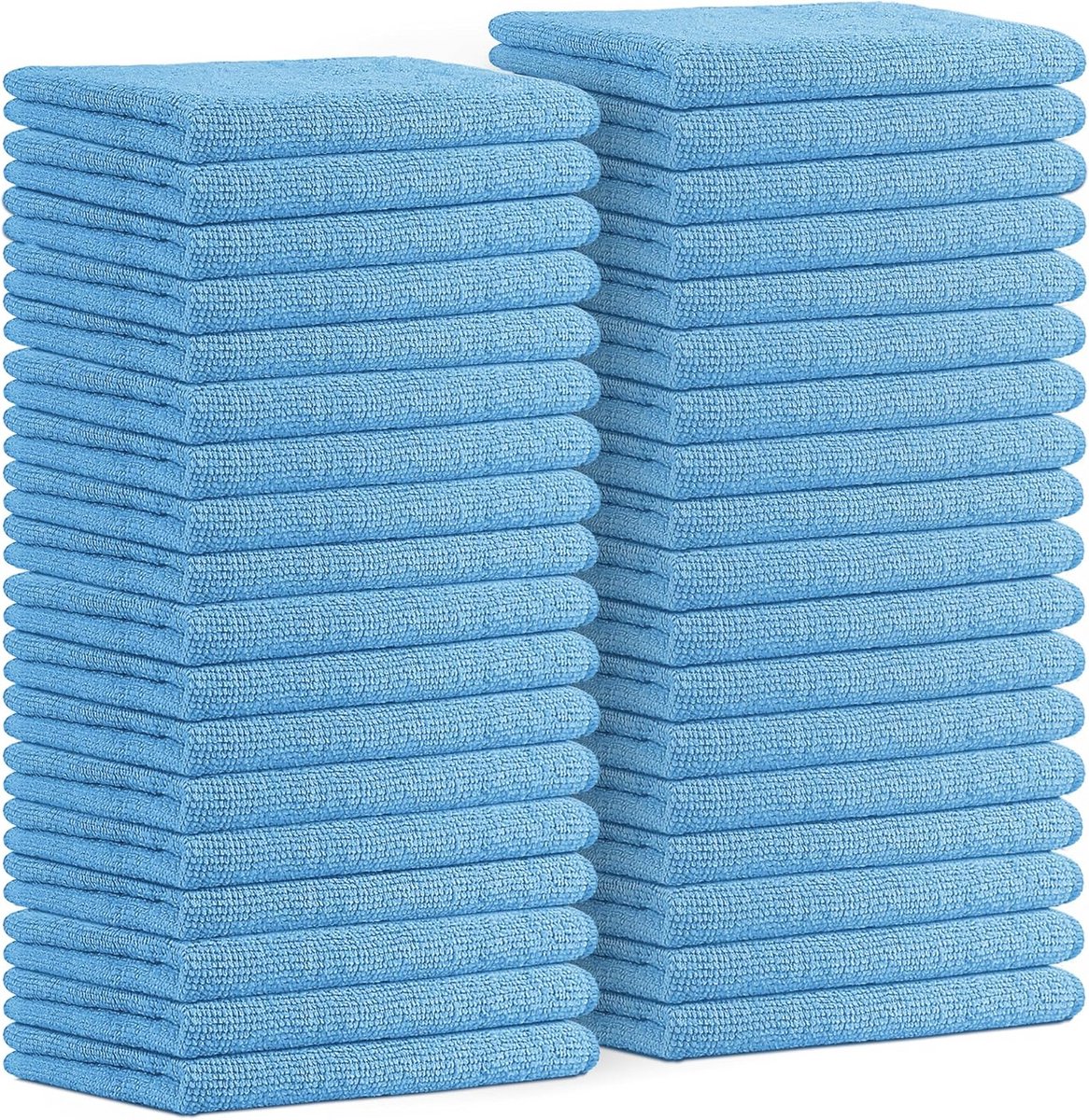 Premium Microvezel Schoonmaakdoeken 36 Stuks - Zeer Absorberende Poetsdoeken Blauw