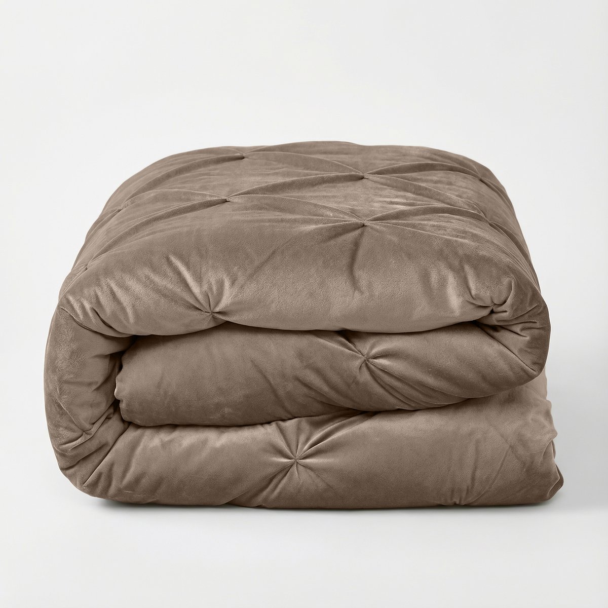 Sleeptime 2 in 1 Velvet Pintuck Dekbed zonder Overtrek - 200 x 200 cm - Taupe