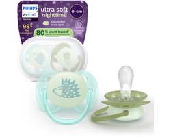 Philips Avent Ultra Soft Nighttime - 0 tot 6 maanden - Glow-in-the-dark fopspeen - SCF094/01