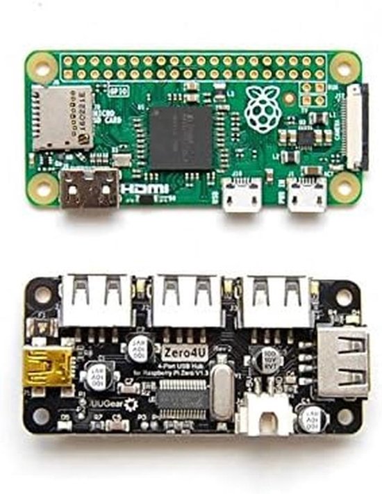 4-Poorts USB 2.0 Hub Uitbreiding voor Raspberry Pi Zero / Zero W (Geen Soldeerwerk Vereist)