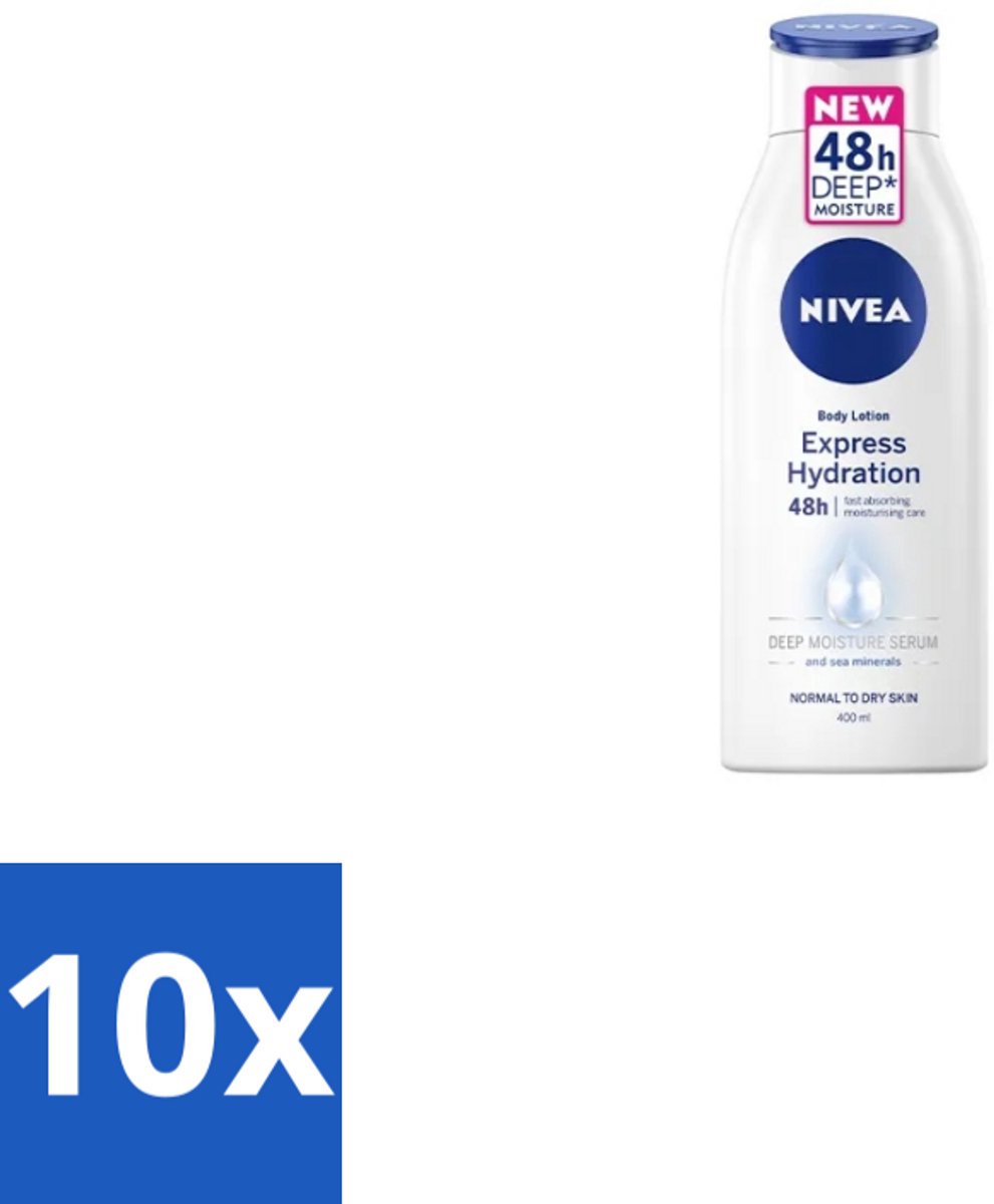 Nivea – Bodylotion – Express Hydration 48H – 400 ml - Bulkverpakking - 10 stuks