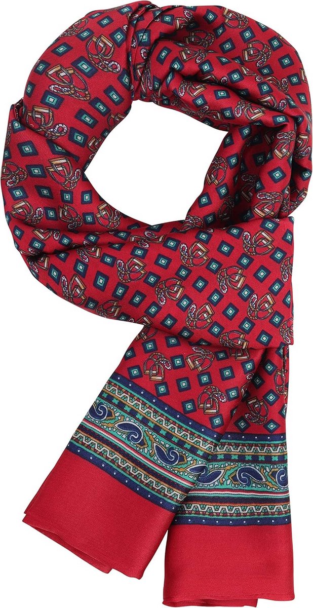 Lange Dunne Herensjaal Zijde-look Tweezijdig - Comfortabel en Stijlvol voor Lente en Herfst