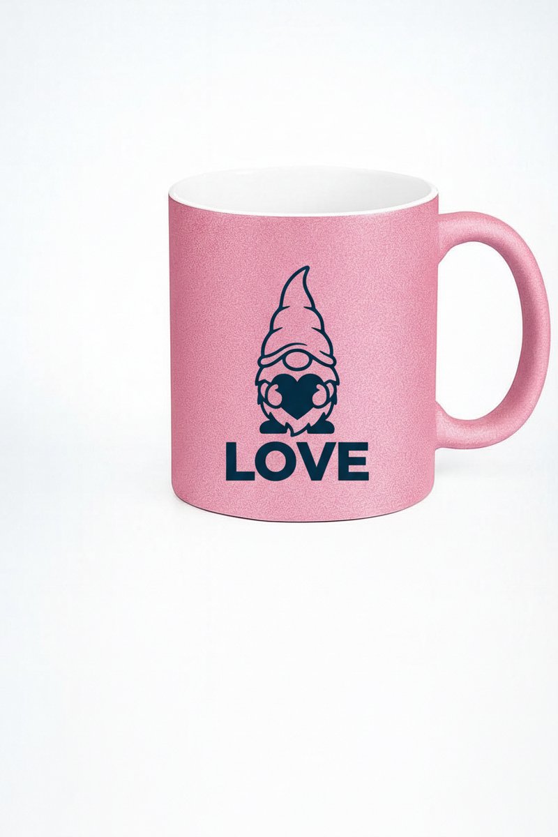 Roze Liefdesmok met Gnome & Hart - Uniek Valentijn Cadeau Beker