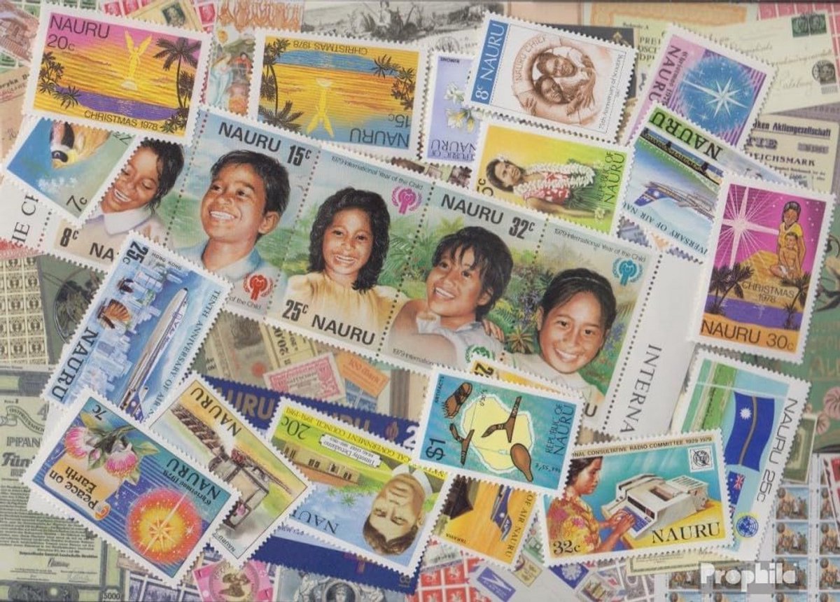 25 Verschillende Postzegels van Nauru voor Verzamelaars