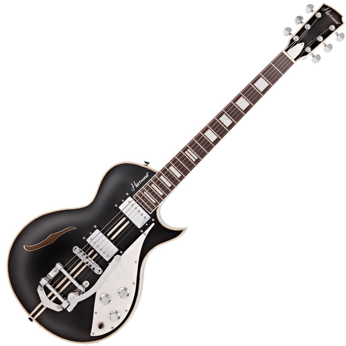 Hartwood Speedway Vibrato Elektrische Gitaar, Greaser Black