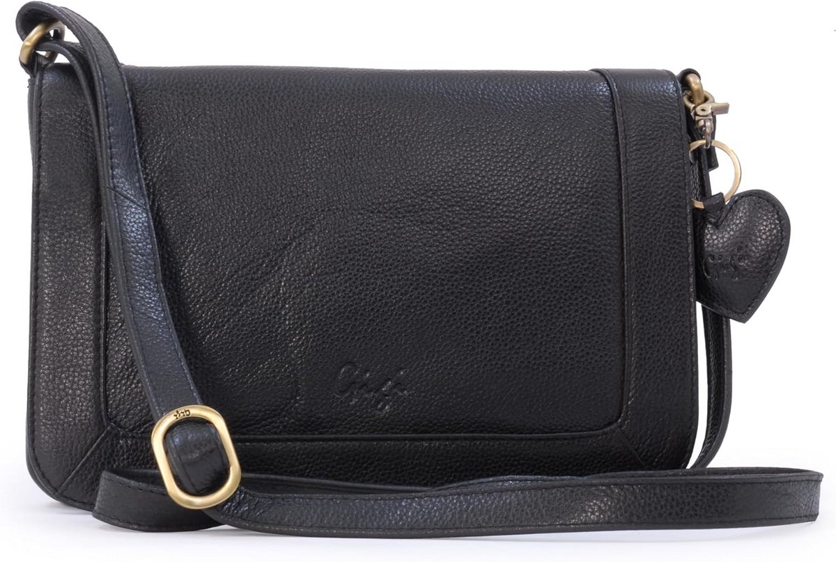 Leren Crossbody Tas Dames met Verstelbare Schouderriem en Ritsvakken