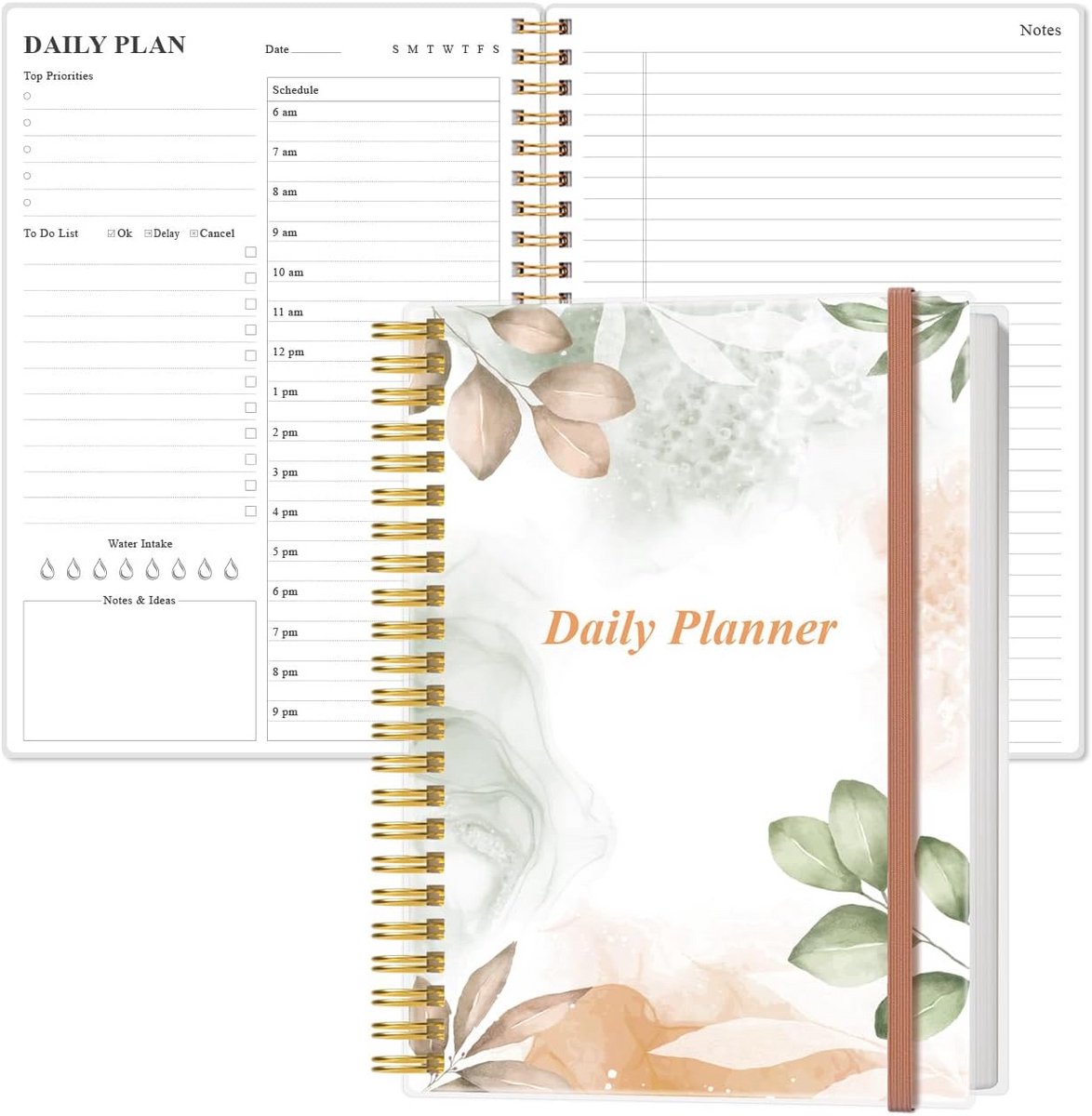 Ongedateerde Dagelijkse Planner B5 - Productiviteit Notitieboek met Uurschema en To Do Lijst