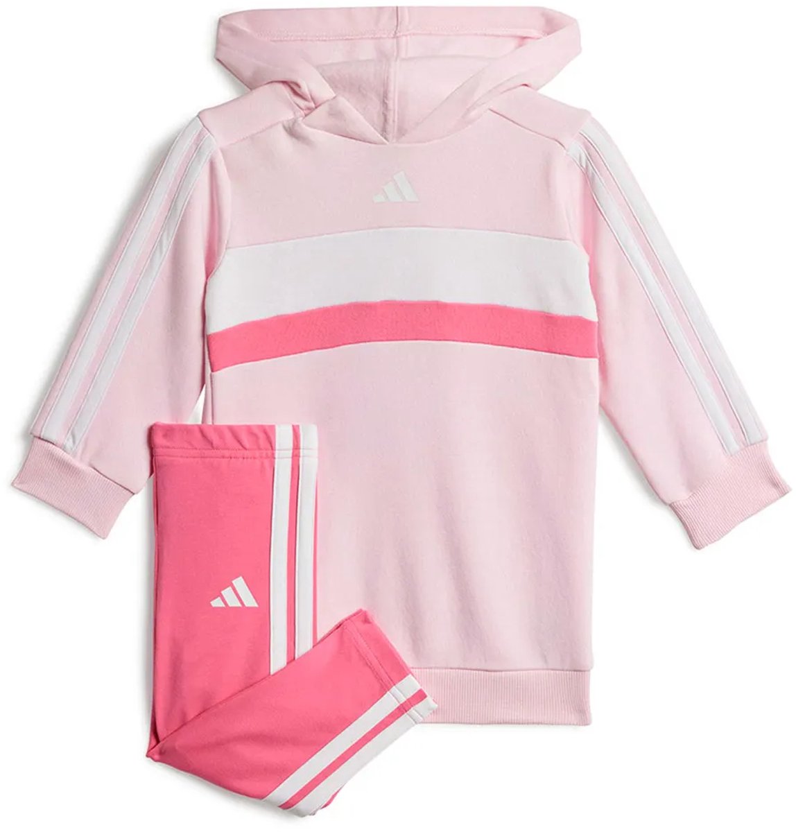 Adidas Seasonal Essentials Tiberio 3 Stripes Fleece Leggings Set 24 Months-3 Years Jongens Meisjes Roze