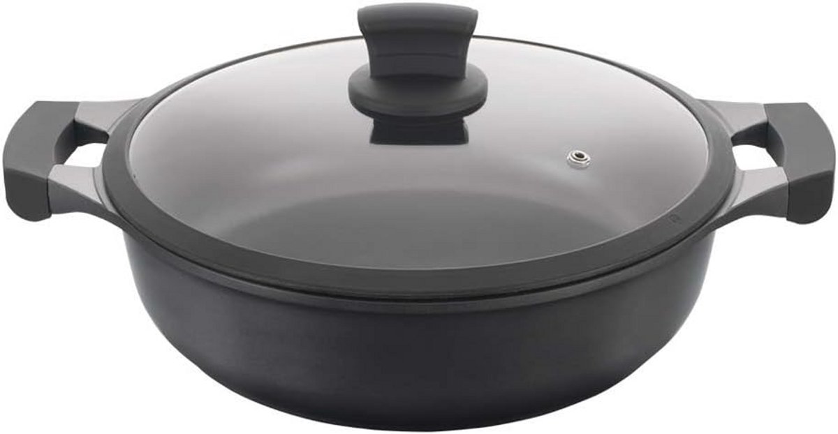 Aluminium Casserole 30 cm Antiaanbaklaag Geschikt voor Alle Kookplaten