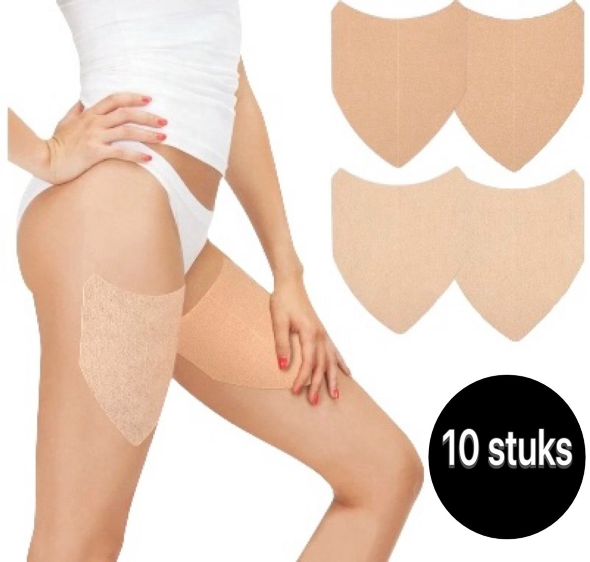 Twenty Two™ Anti-schuur dijbeen stickers 10 stuks | Wrijvingspads tegen schuren voor vrouwen/mannen | Huidtape | Waterdichte bescherming en zweet bestendig | comfortabel | groot formaat | onzichtbaar onder kleding