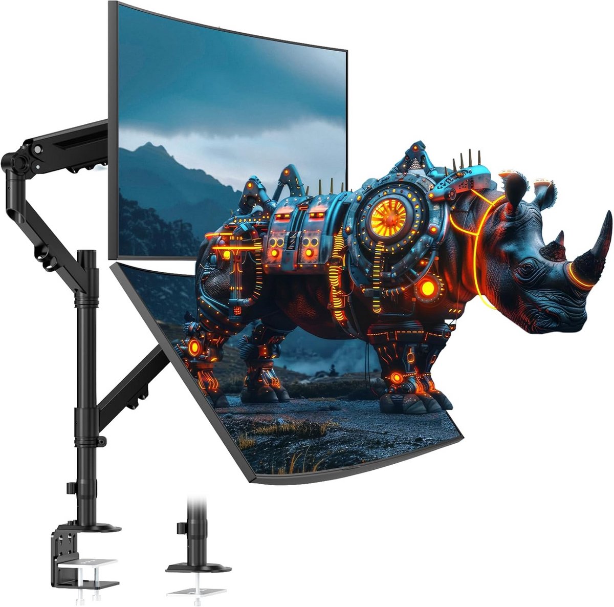 Dubbele Monitorbeugel voor 17 tot 40 inch - Ergonomische Oplossing voor Twee Monitoren