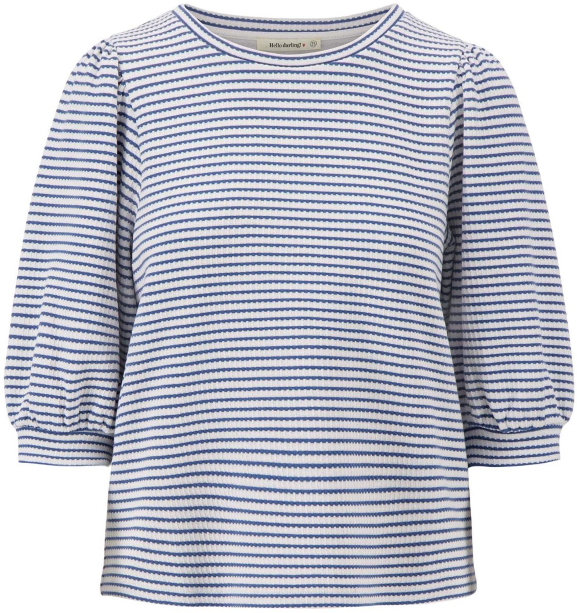 Zusss T-shirt Top Met Ballon Mouw 0304 0043 Summer Navy/off White Dames Maat - XL