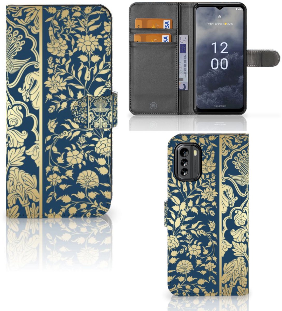 Nokia G60 Hoesje Beige Flowers