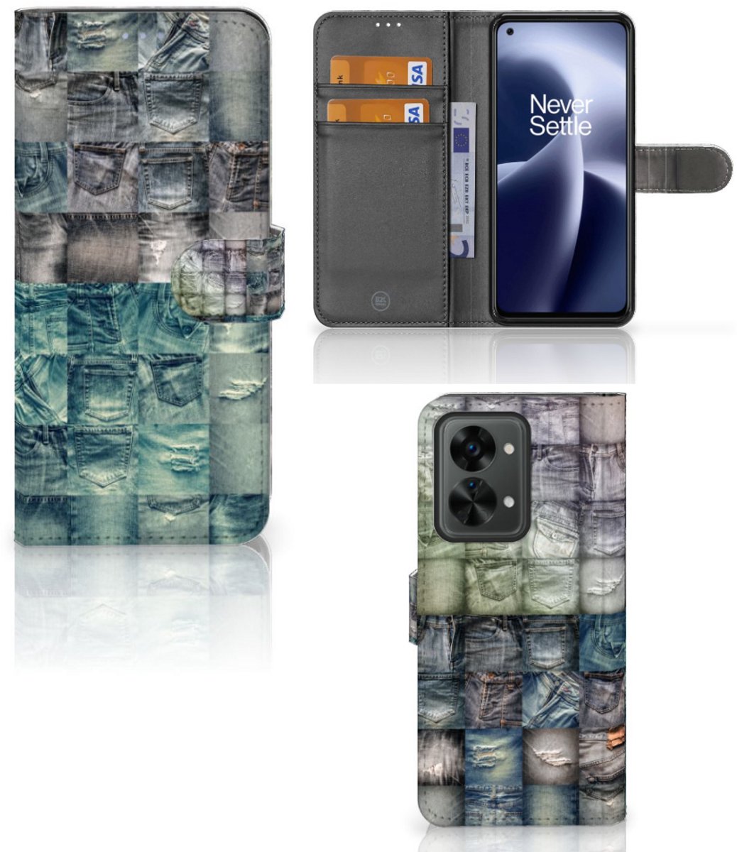 Wallet Case met Pasjes OnePlus Nord 2T Spijkerbroeken