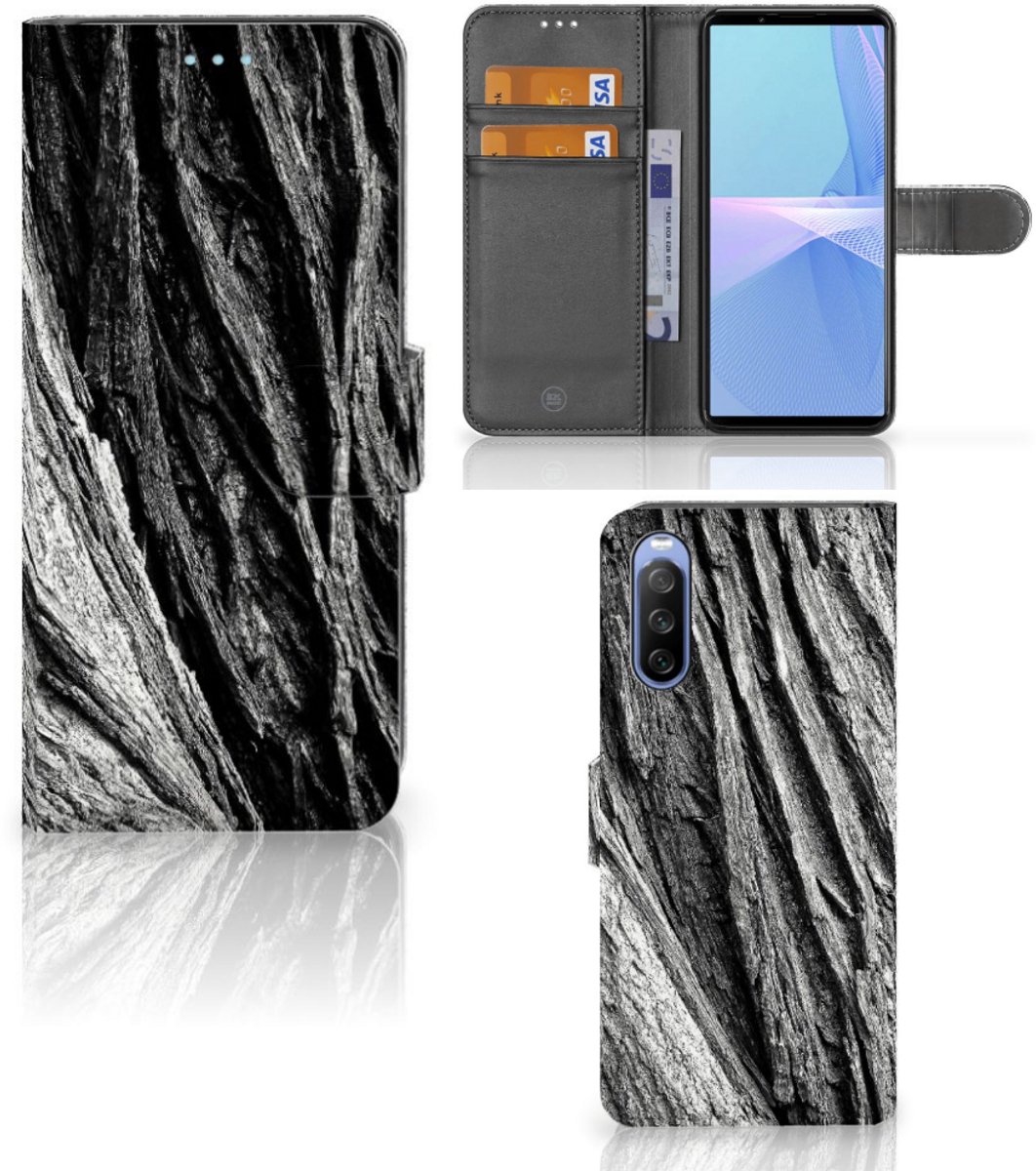 Book Style Case Sony Xperia 10 III Boomschors Grijs