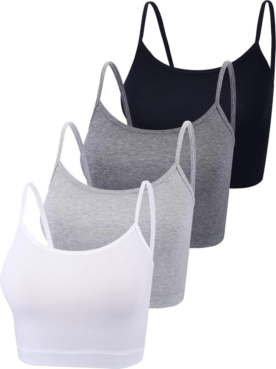 Dames Basic Crop Tops - Set van 3 Stuks